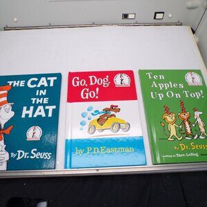 Lot 3 Beginner Books: Cat in the Hat, Go Dog Go, Ten Apples Up On Top